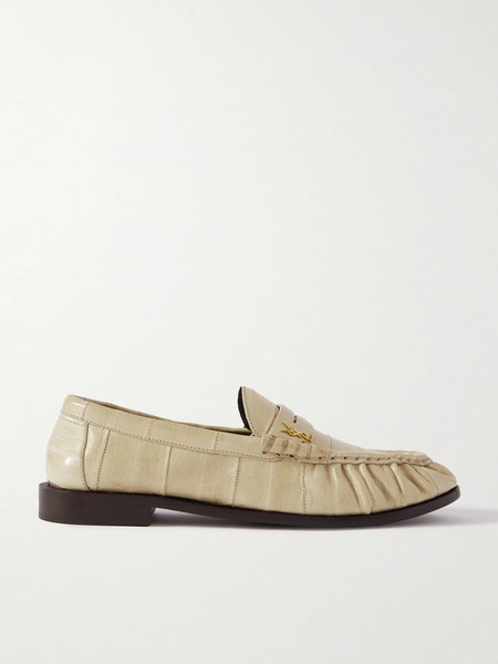  Saint Laurent   Le Loafer Leather Loafers   Ivory 