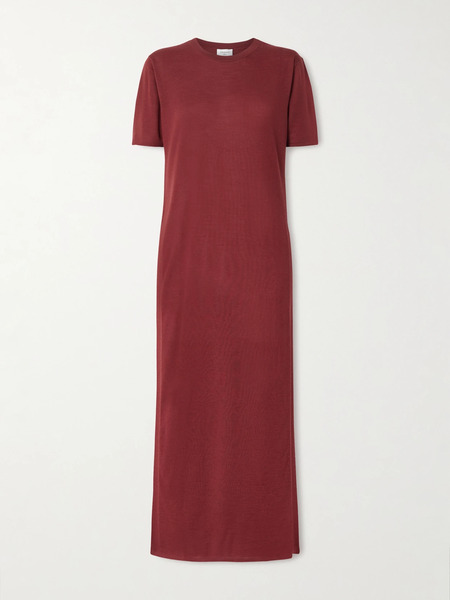  Saint Laurent   Wool Maxi Dress   Red 