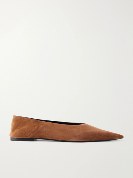  Saint Laurent   Woven Leather Ballet Flats   Brown 