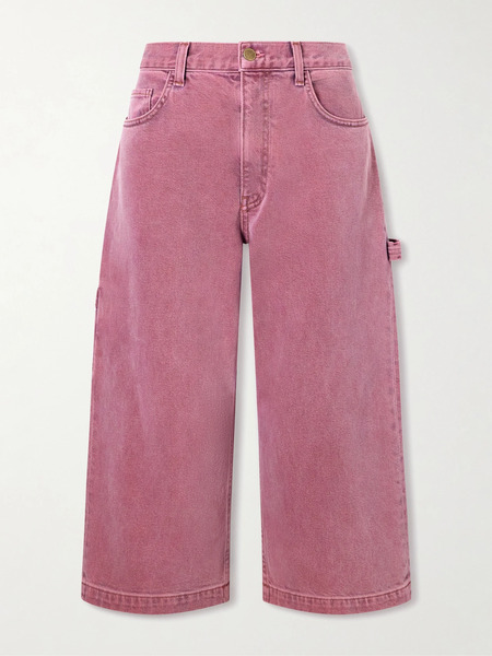  Sanderlak   Cropped Mid Rise Jeans   Pink 
