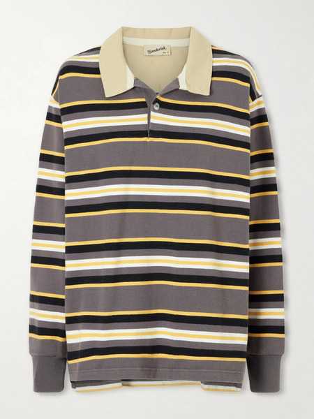  Sanderlak   Striped Cotton Jersey Polo Shirt   Multi 