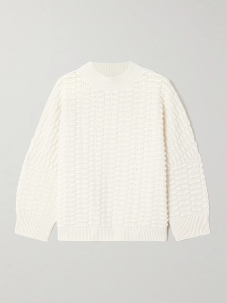  Sasuphi   Lupetto Merino Wool And Cashmere Blend Sweater   Ivory 