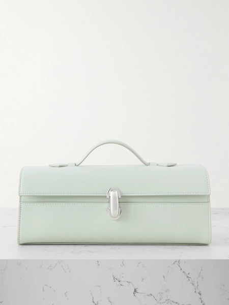  Savette   Slim Symmetry Leather Tote   Mint 