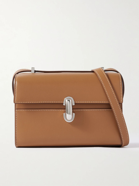  Savette   Symmetry Leather Tote   Tan 