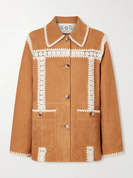  Sea   Irena Embroidered Suede Jacket   Brown 