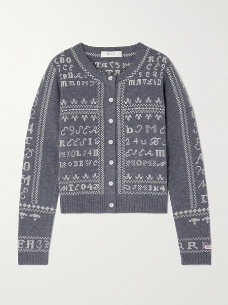  Sea   Kit Embroidered Wool Cardigan   Dark Gray 