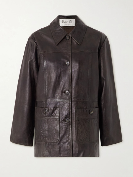  Sea   Lenoir Leather Jacket   Brown 
