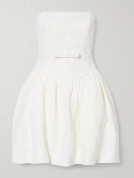  Self Portrait   Strapless Lace Mini Dress   Cream 