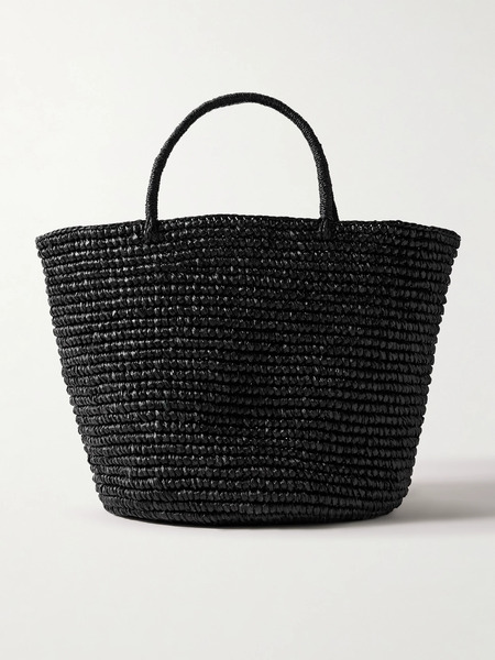  Sensi Studio   Large Straw Tote   Black 