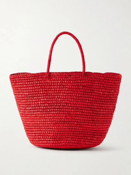  Sensi Studio   Large Straw Tote   Red 