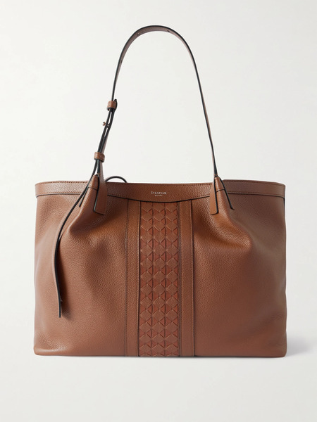  Serapian   Secret Textured Leather Tote   Brown 