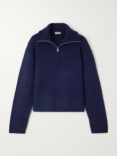  Simkhai   Andes Ribbed Cashmere Sweater   Navy 