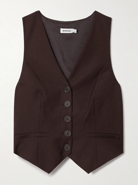  Simkhai   Deb Wool Vest   Brown 