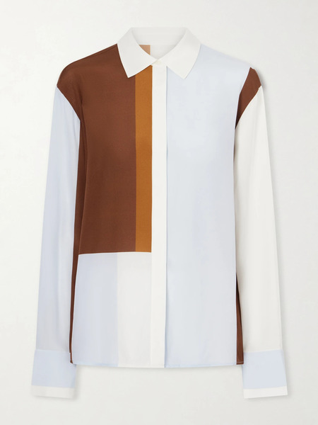  Sir.   Marais Printed Silk Shirt   Beige 
