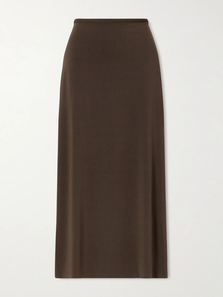 Sir.   Matheo Jersey Maxi Skirt   Brown 