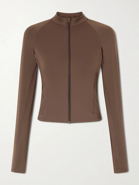  Skims   + Nike Tech Jersey Jacket   Brown 