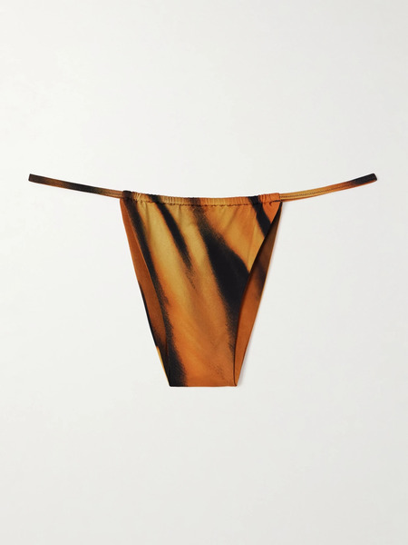  Skims   + Roberto Cavalli Signature Swim String Bikini Bottom   Tiger Face 