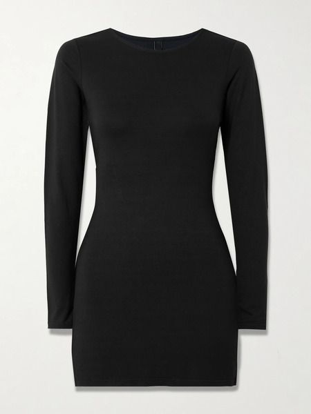 Skims   Smooth Layers Crewneck Mini Dress   Obsidian 
