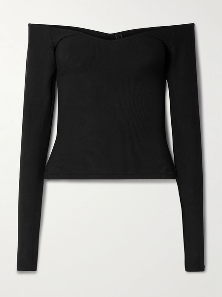  Skims   Soft Lounge Off The Shoulder Top   Onyx 