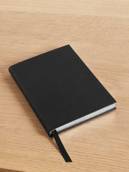 Smythson   Soho Ludlow Textured Leather Notebook   Black 