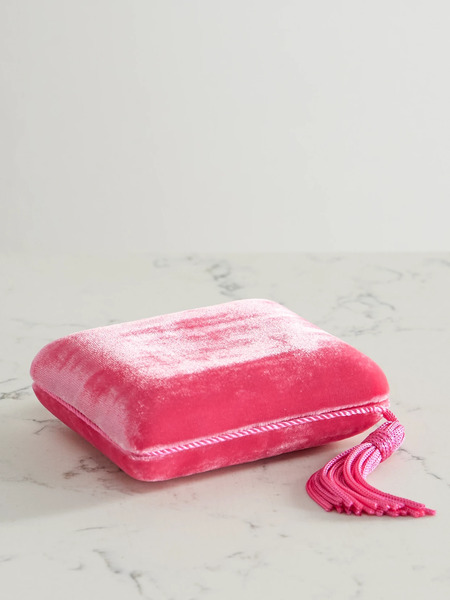  Sophie Bille Brahe   Tasseled Velvet Jewelry Box   Pink 