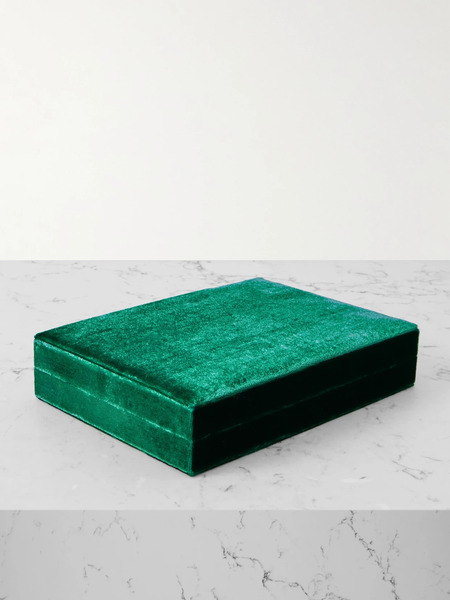  Sophie Bille Brahe   Trésor Velvet Jewelry Box   Green 