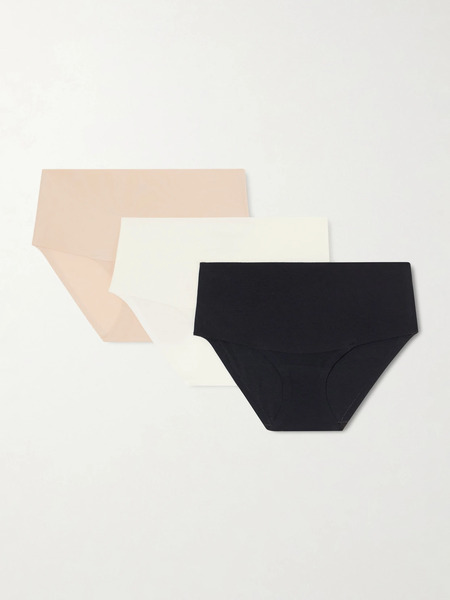  Spanx   Undie Tectable Set Of Three Stretch Jersey Briefs   Multi 