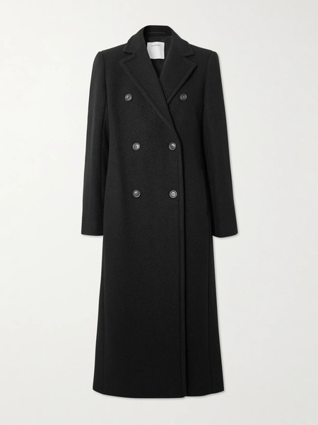  Sportmax   Comune Double Breasted Wool Coat   Black 
