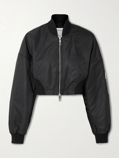  Sportmax   Cropped Shell Bomber Jacket   Black 