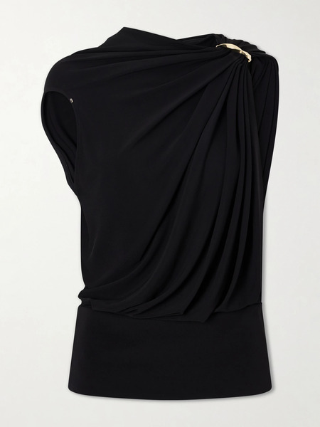  Sportmax   Lacuna Embellished Jersey Blouse   Black 
