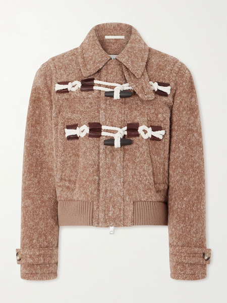  S.s. Daley   Cropped Alpaca Blend Bomber Jacket   Beige 
