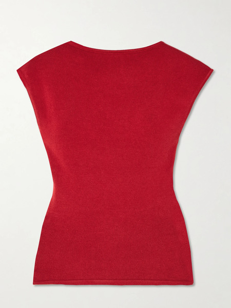  St. Agni   Backless Tencel™ Lyocell Blend Jersey Top   Red 