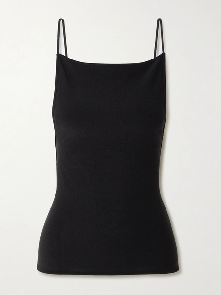  St. Agni   Open Back Tencel™ Lyocell Blend Tank   Black 