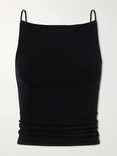  St. Agni   Open Back Tencel™ Lyocell Blend Top   Black 