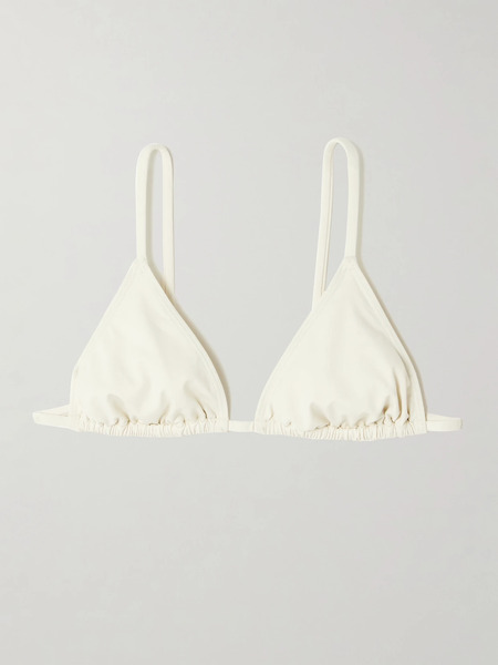  St. Agni   Recycled Triangle Bikini Top   Off White 