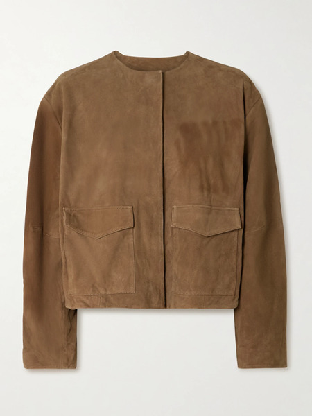  St. Agni   Utility Cocoon Suede Jacket   Brown 
