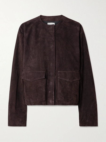  St. Agni   Utility Cocoon Suede Jacket   Brown 