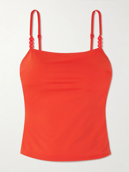  Staud   Cleo Bead Embellished Tankini Top   Orange 