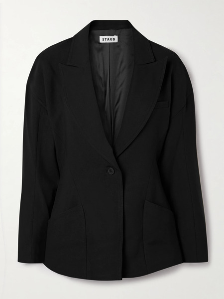  Staud   Cole Woven Blazer   Black 