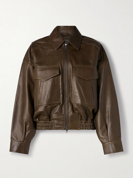  Staud   Eugene Leather Jacket   Brown 