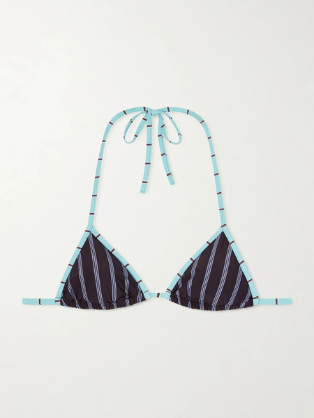  Staud   Lido Triangle Bikini Top   Navy 