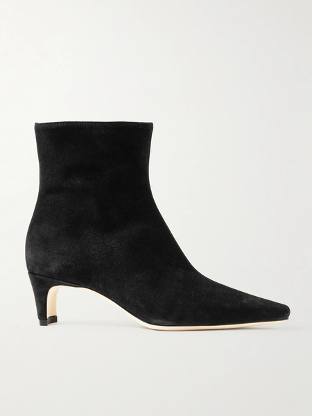  Staud   Wally Suede Ankle Boots   Black 