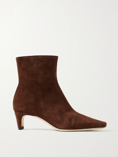  Staud   Wally Suede Ankle Boots   Brown 