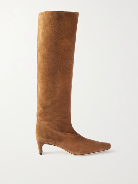  Staud   Wally Suede Knee Boots   Brown 