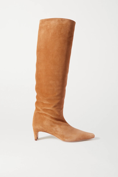  Staud   Wally Suede Knee Boots   Tan 