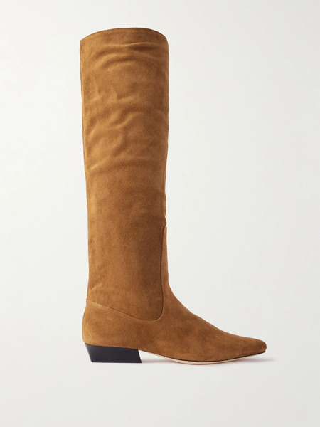  Staud   Wally Suede Knee Boots   Tan 