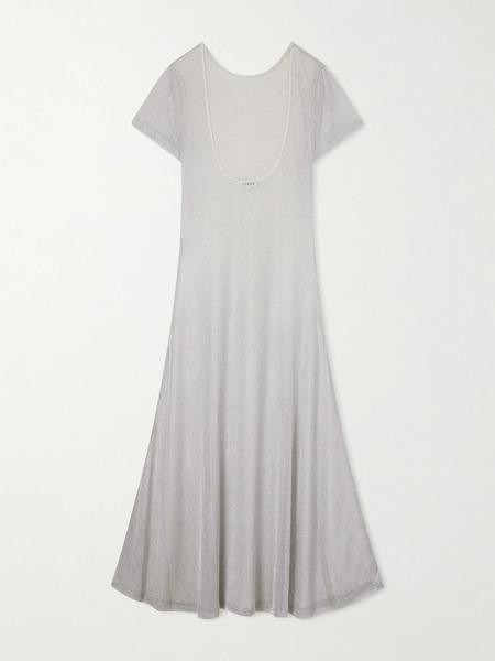  Staud   Zinc Metallic Knitted Cover Up   Silver 