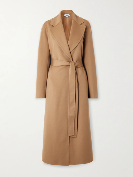  Stella Mccartney   Belted Wool Coat   Tan 