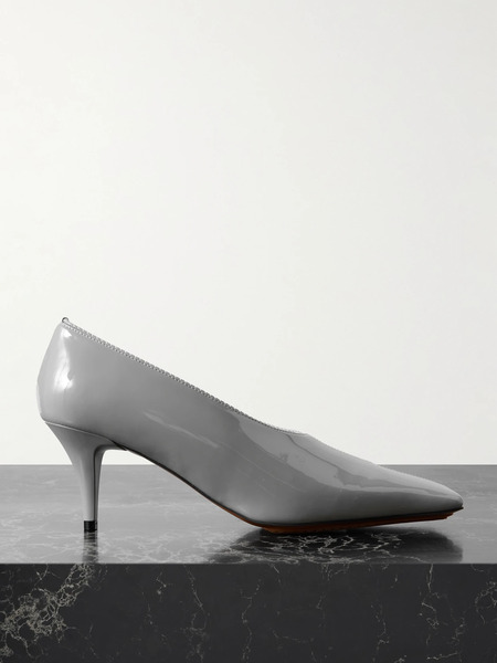  Stella Mccartney   Glossed Pumps   Light Gray 