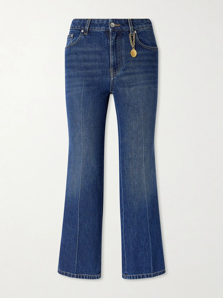  Stella Mccartney   Mid Rise Cropped Flared Jeans   Mid Denim 